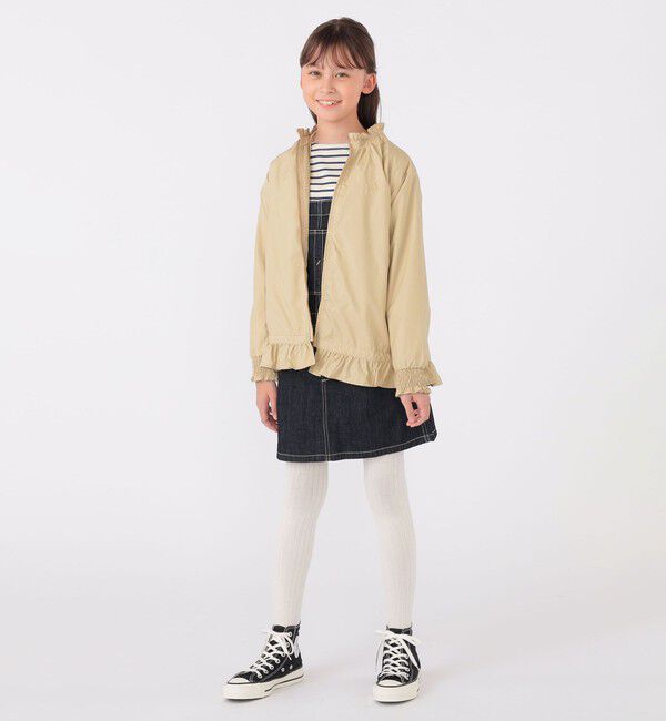 SHIPS KIDS「SHIPS KIDS:140～150cm / オーガニック コットン フリル プルオーバー」|Tシャツ・カットソー|