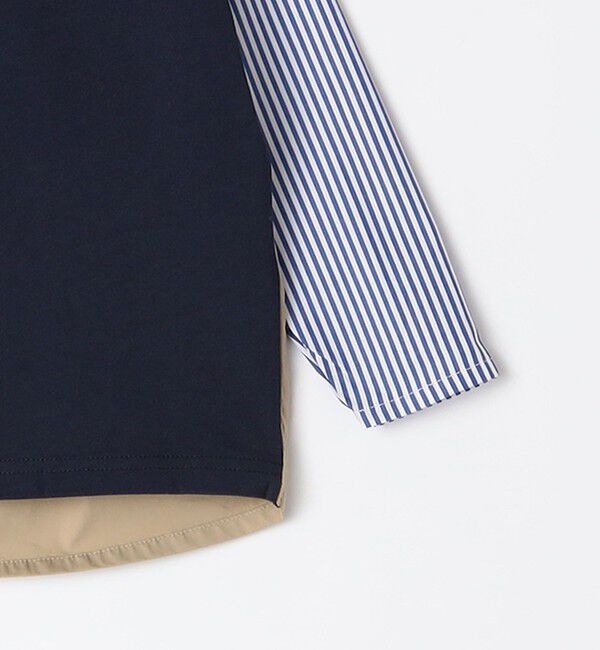 SHIPS KIDS「SHIPS KIDS:80～90cm / パターン 切替 長袖 TEE」|Tシャツ・カットソー|