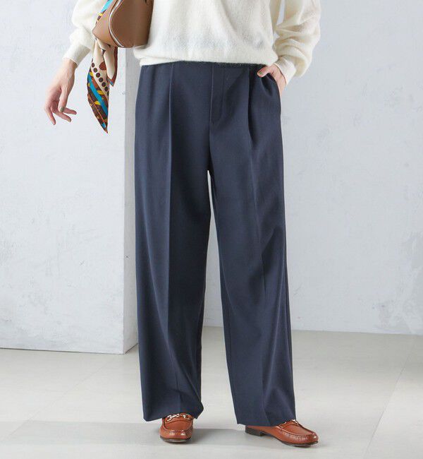 SHIPS for women「〈手洗い可能〉両面起毛 ストレート パンツ」|その他|