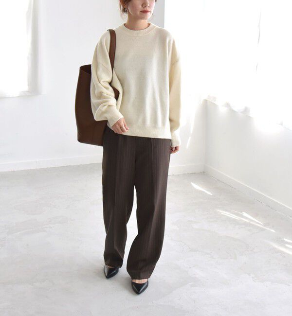 quaranciel「quaranciel:〈洗濯機可能〉ストライプ カフタンワンピース & パンツ セットアップ」|ワンピース|