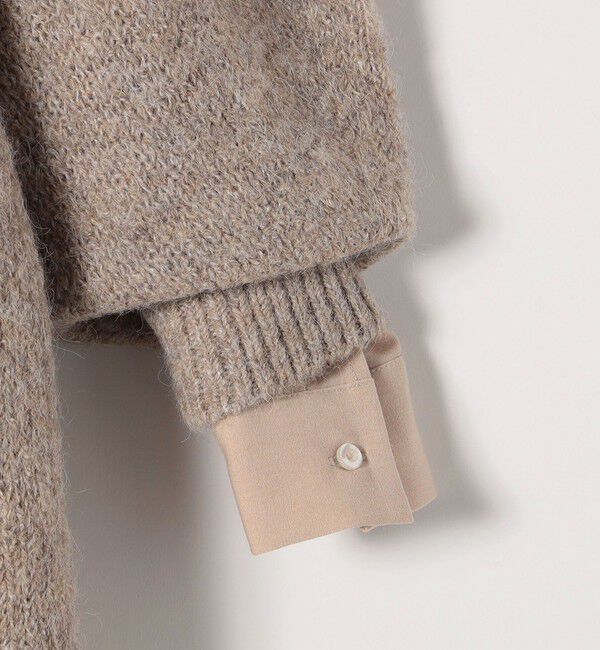 quaranciel「quaranciel:〈洗濯可能〉Vネック ニット ＆ シャツ ワンピース セット」|ワンピース|