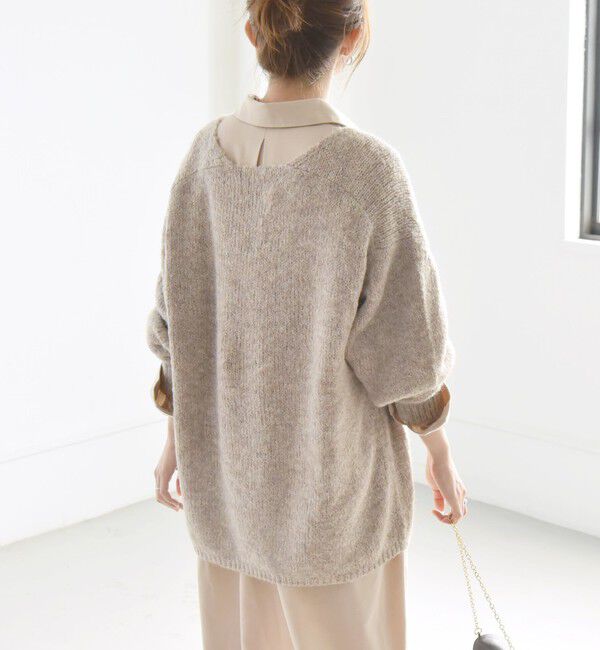 quaranciel「quaranciel:〈洗濯可能〉Vネック ニット ＆ シャツ ワンピース セット」|ワンピース|