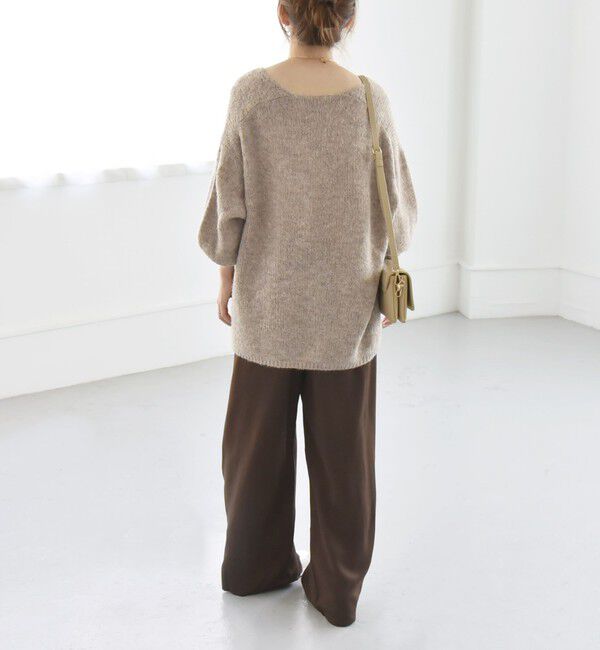 quaranciel「quaranciel:〈洗濯可能〉Vネック ニット ＆ シャツ ワンピース セット」|ワンピース|