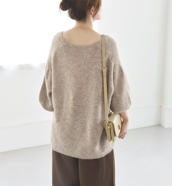 quaranciel「quaranciel:〈洗濯可能〉Vネック ニット ＆ シャツ ワンピース セット」|ワンピース|