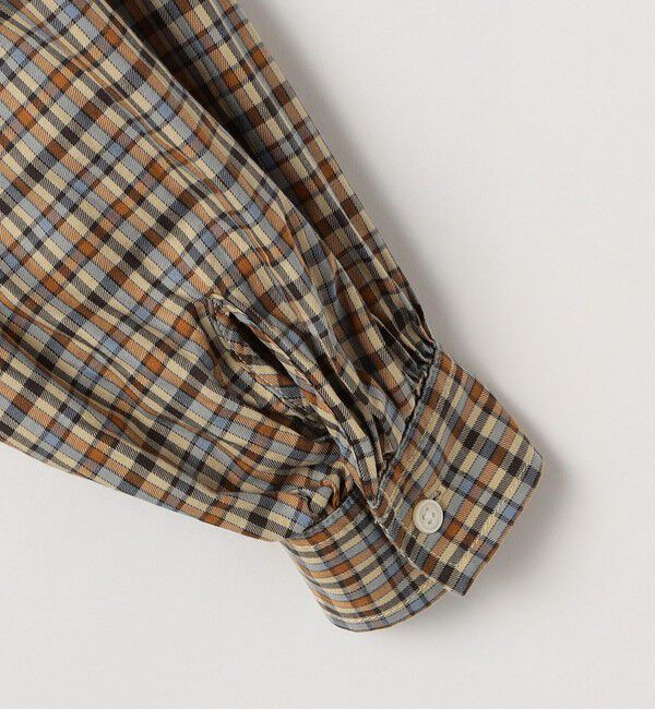 SHIPS KIDS「ARCH&LINE:155cm / オーガニック コットン チェック フリル ブラウス」|シャツ・ブラウス|