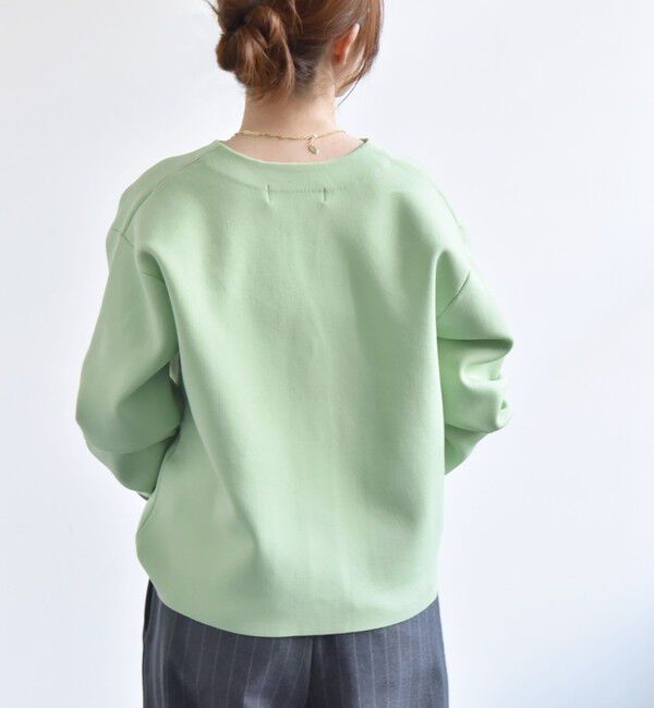 quaranciel「quaranciel:〈手洗い可能〉ノーカラー ポケット ニット ジャケット」|ノーカラージャケット|