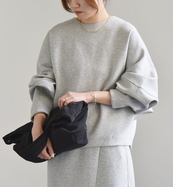 quaranciel「quaranciel:〈洗濯機可能〉ポンチ バックジップ ドルマン プルオーバー」|スウェット・ジャージ|