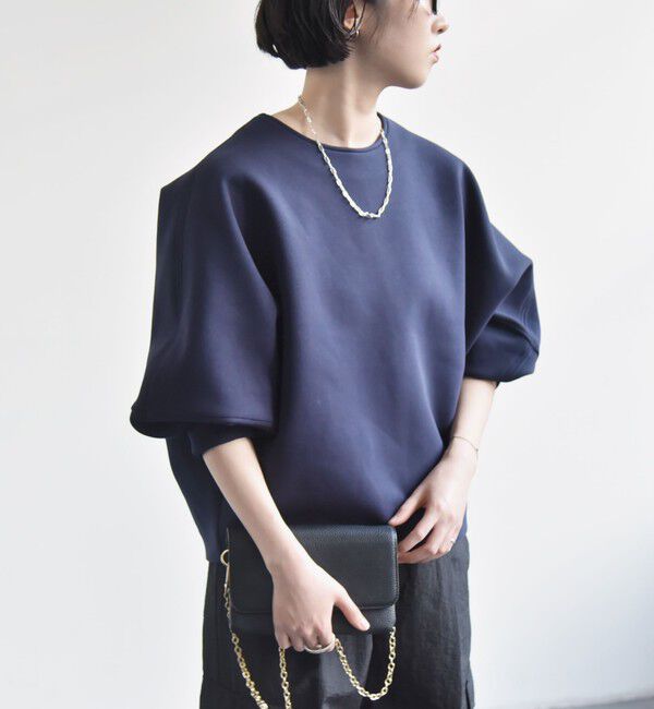 quaranciel「quaranciel:〈洗濯機可能〉ポンチ バックジップ ドルマン プルオーバー」|スウェット・ジャージ|