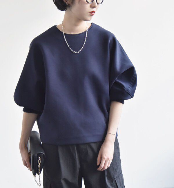 quaranciel「quaranciel:〈洗濯機可能〉ポンチ バックジップ ドルマン プルオーバー」|スウェット・ジャージ|