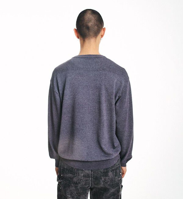 SHIPS「City Ambient Products:〈手洗い可能〉14ゲージ レーヨン ナイロン ワンポイントロゴニット」|ニット・セーター|