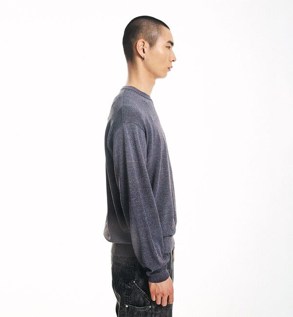 SHIPS「City Ambient Products:〈手洗い可能〉14ゲージ レーヨン ナイロン ワンポイントロゴニット」|ニット・セーター|