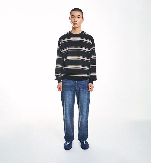 SHIPS「City Ambient Products:〈手洗い可能〉14ゲージ レーヨン ナイロン ワンポイントロゴニット」|ニット・セーター|