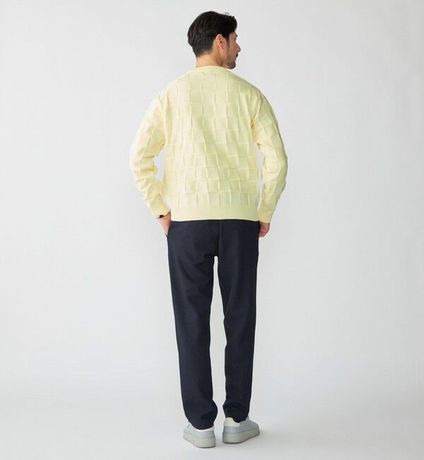 SHIPS「SHIPS: 〈手洗い可能〉Amossa(R) シャンティ ブロック リンクス編み 長袖 ニット」|ニット・セーター|