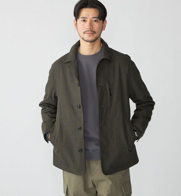 SHIPS「SHIPS: ハイツイスト コットン オックス ユーティリティ ジャケット」|テーラードジャケット|ダークグレー