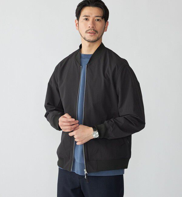SHIPS「SHIPS:〈撥水加工〉CORDURA(R) ナイロン ジップアップ ブルゾン」|ブルゾン・スタジャン|