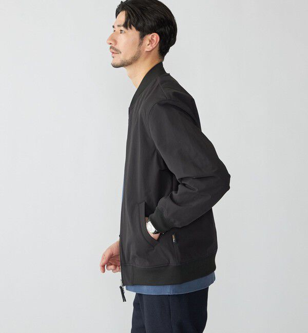 SHIPS「SHIPS:〈撥水加工〉CORDURA(R) ナイロン ジップアップ ブルゾン」|ブルゾン・スタジャン|