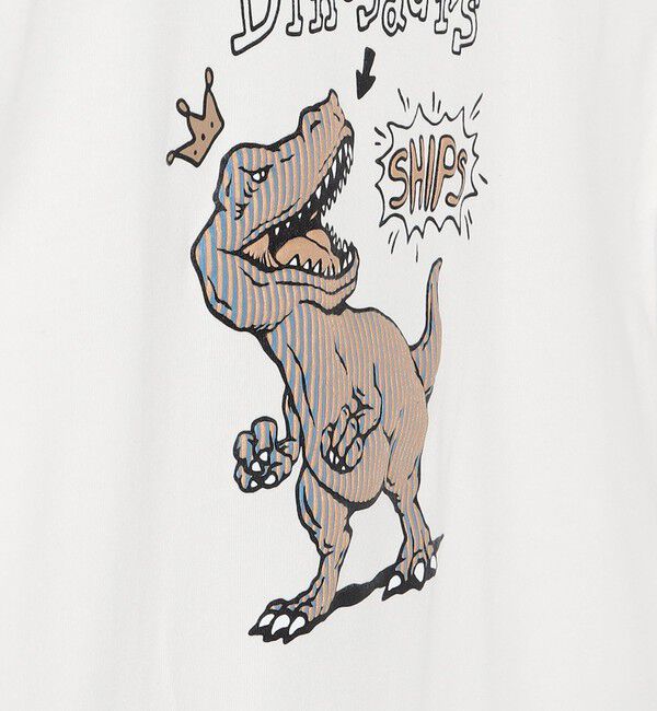 SHIPS KIDS「SHIPS KIDS:100～130cm / ダイナソー チェンジ 長袖 TEE」|Tシャツ・カットソー|