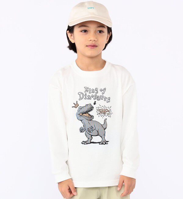 SHIPS KIDS「SHIPS KIDS:100～130cm / ダイナソー チェンジ 長袖 TEE」|Tシャツ・カットソー|