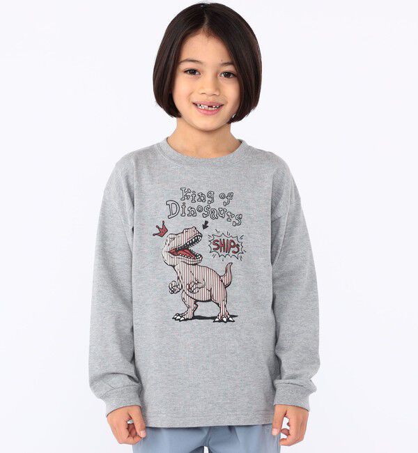 SHIPS KIDS「SHIPS KIDS:100～130cm / ダイナソー チェンジ 長袖 TEE」|Tシャツ・カットソー|