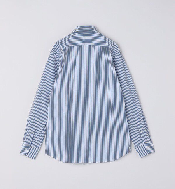 SHIPS Colors 「SHIPS Colors:ストライプ ワイドカラー ロングスリーブ シャツ」|シャツ・ブラウス|