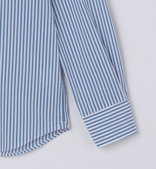 SHIPS Colors 「SHIPS Colors:ストライプ ワイドカラー ロングスリーブ シャツ」|シャツ・ブラウス|