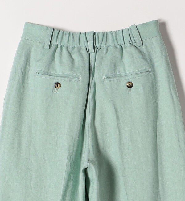 quaranciel「quaranciel:〈洗濯機可能〉リネン ミックス ワイド タック イージー パンツ」|スラックス|