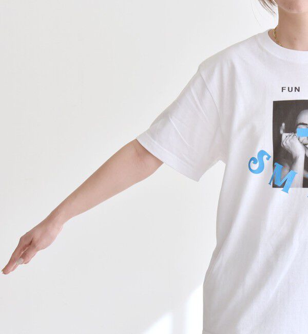 quaranciel「ANGE IN DISGUISE:〈手洗い可能〉コットン フォト & ロゴ TEE」|Tシャツ・カットソー|