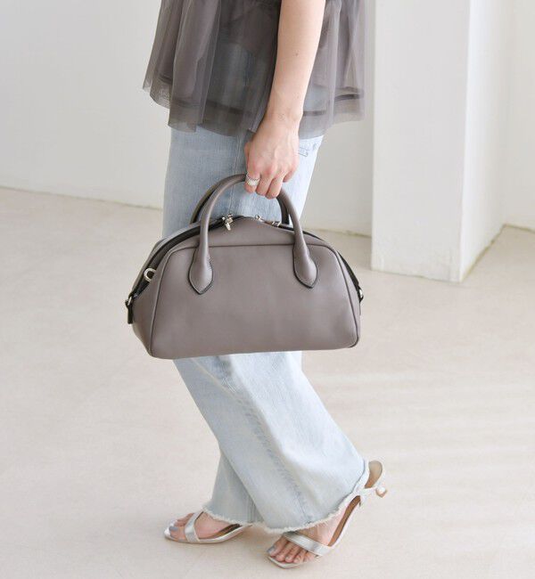 quaranciel「quaranciel: ダブルジップ デザイン ボストン ショルダー バッグ」|ショルダー・メッセンジャー|