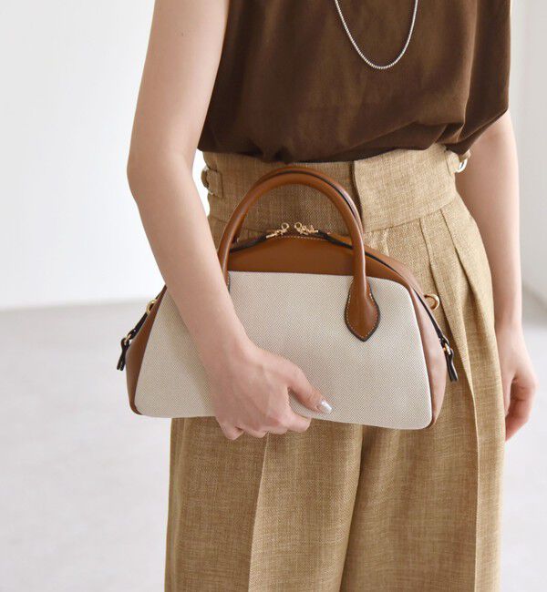 quaranciel「quaranciel: ダブルジップ デザイン ボストン ショルダー バッグ」|ショルダー・メッセンジャー|