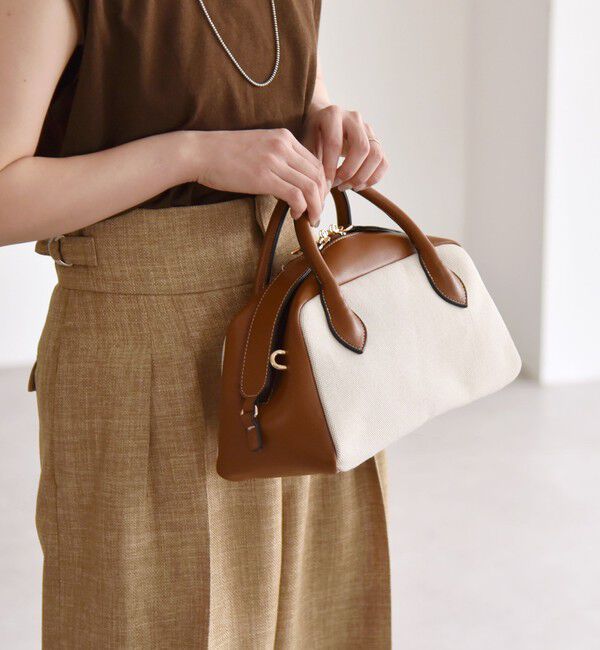 quaranciel「quaranciel: ダブルジップ デザイン ボストン ショルダー バッグ」|ショルダー・メッセンジャー|