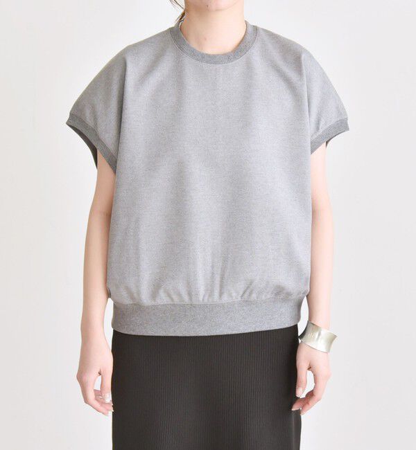 quaranciel「quaranciel:〈洗濯機可能〉ライト ポンチ コンパクト フレンチスリーブ TEE」|Tシャツ・カットソー|