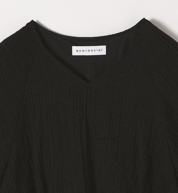 quaranciel「quaranciel:〈洗濯機可能〉シアー ストライプ ギャザーフレア スカート & ブラウス セット」|ワンピース|