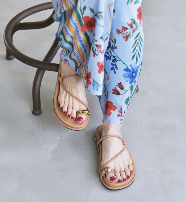 quaranciel「quaranciel: メタル サムリング ストラップ プラットフォーム サンダル」|サンダル|