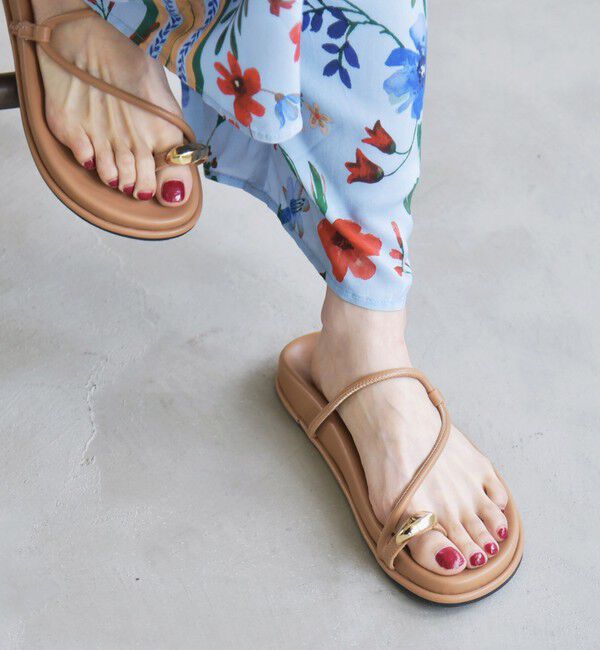 quaranciel「quaranciel: メタル サムリング ストラップ プラットフォーム サンダル」|サンダル|