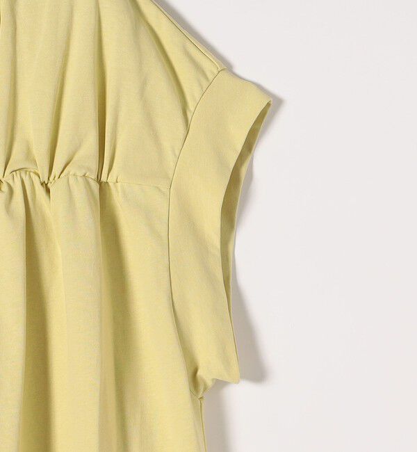 quaranciel「quaranciel:〈手洗い可能〉ギャザー スキッパー バンドカラー プルオーバー」|Tシャツ・カットソー|