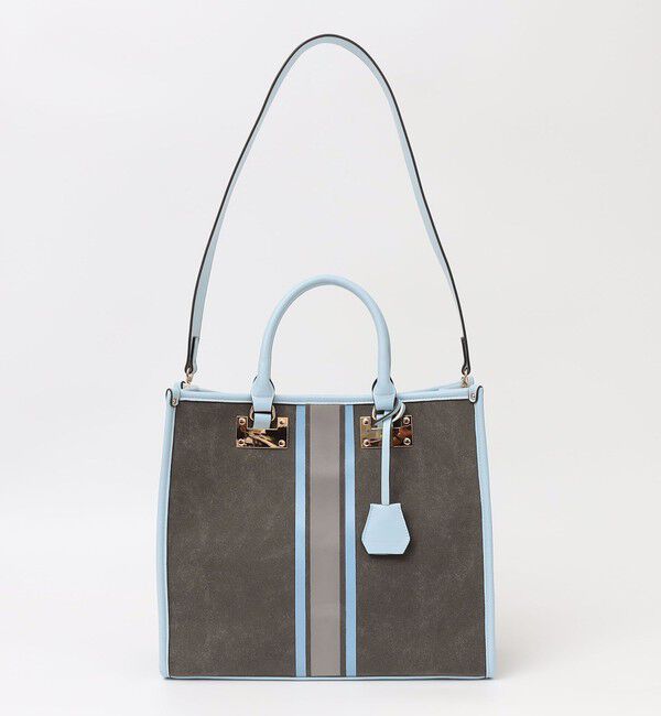 quaranciel「quaranciel: 2way パイピング ライン スクエア トート バッグ」|トートバッグ|