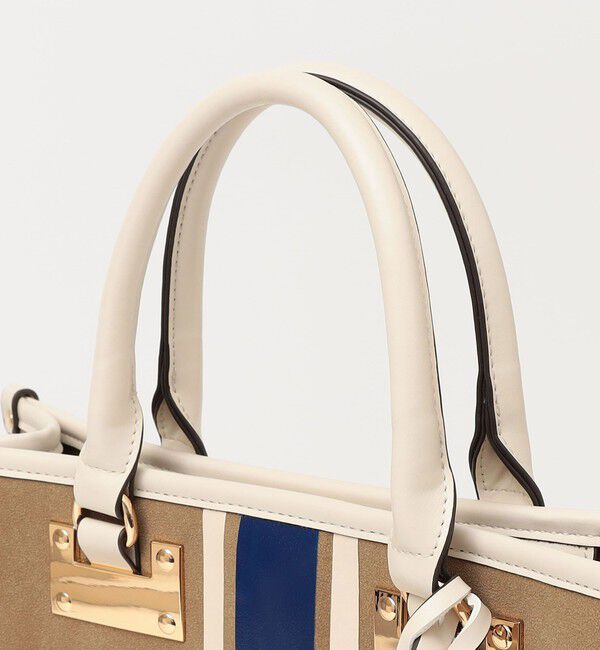 quaranciel「quaranciel: 2way パイピング ライン スクエア トート バッグ」|トートバッグ|