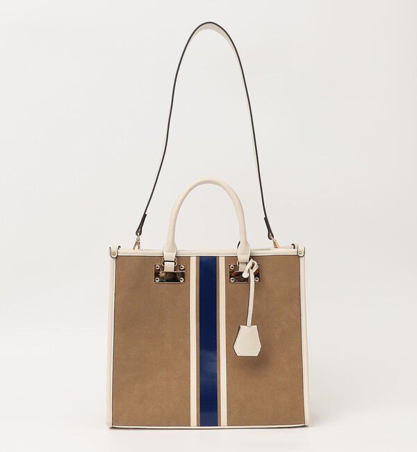 quaranciel「quaranciel: 2way パイピング ライン スクエア トート バッグ」|トートバッグ|