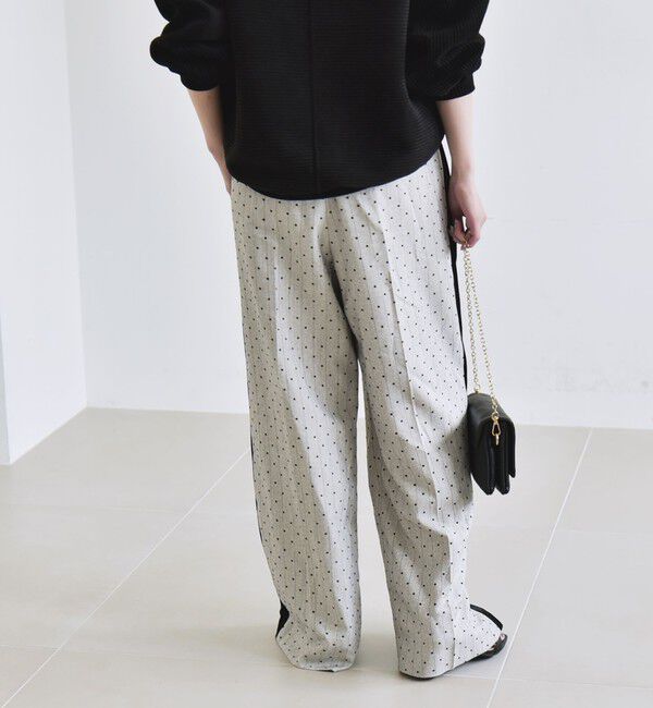 quaranciel「quaranciel:〈洗濯機可能〉フロッキー ドット ストライプ ライン イージー パンツ」|その他|