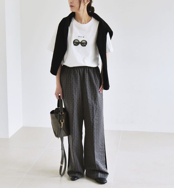 quaranciel「quaranciel:〈洗濯機可能〉フロッキー ドット ストライプ ライン イージー パンツ」|その他|