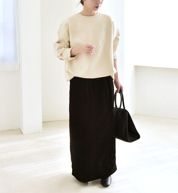 quaranciel「quaranciel:〈洗濯機可能〉ポンチ Vヨークバルーン スウェット プルオーバー」|スウェット・ジャージ|