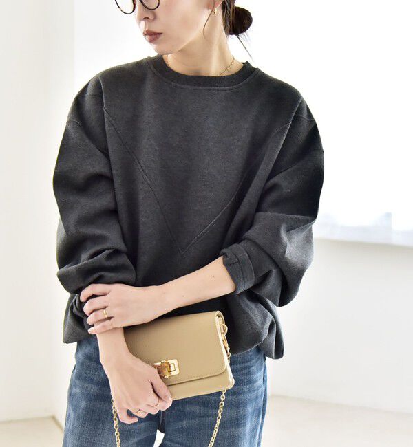 quaranciel「quaranciel:〈洗濯機可能〉ポンチ Vヨークバルーン スウェット プルオーバー」|スウェット・ジャージ|