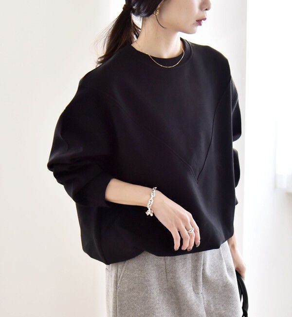 quaranciel「quaranciel:〈洗濯機可能〉ポンチ Vヨークバルーン スウェット プルオーバー」|スウェット・ジャージ|