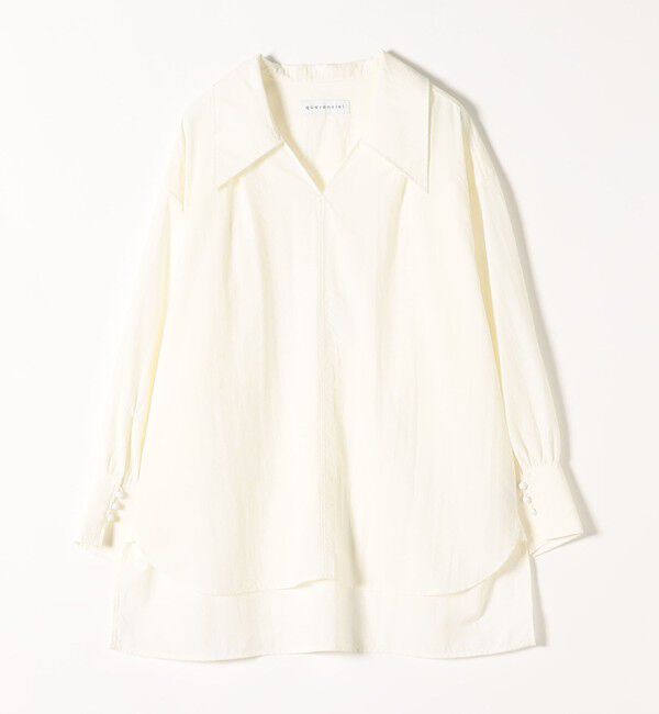 quaranciel「quaranciel: ナイロン タスラン ビッグカラー シャツ ブラウス」|シャツ・ブラウス|