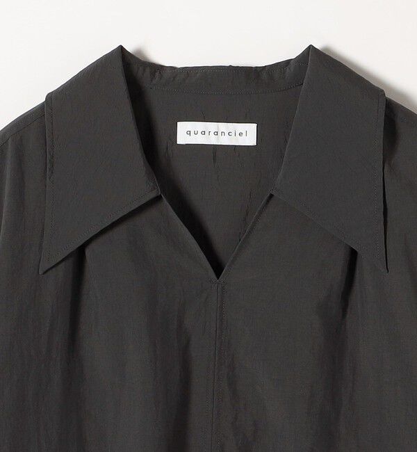 quaranciel「quaranciel: ナイロン タスラン ビッグカラー シャツ ブラウス」|シャツ・ブラウス|