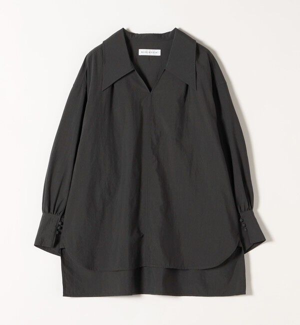 quaranciel「quaranciel: ナイロン タスラン ビッグカラー シャツ ブラウス」|シャツ・ブラウス|