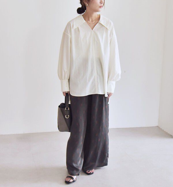 quaranciel「quaranciel:〈手洗い可能〉モノグラム ドット リラックス ワイド パンツ」|その他|