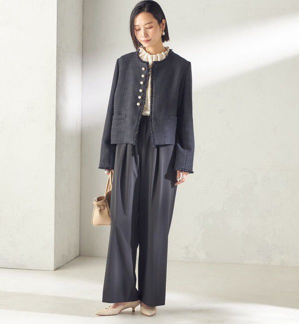 SHIPS for women「〈洗濯機可能〉ストレッチ ツイル イージー タック パンツ」|その他|