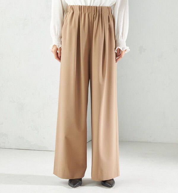 SHIPS for women「〈洗濯機可能〉ストレッチ ツイル イージー タック パンツ」|その他|