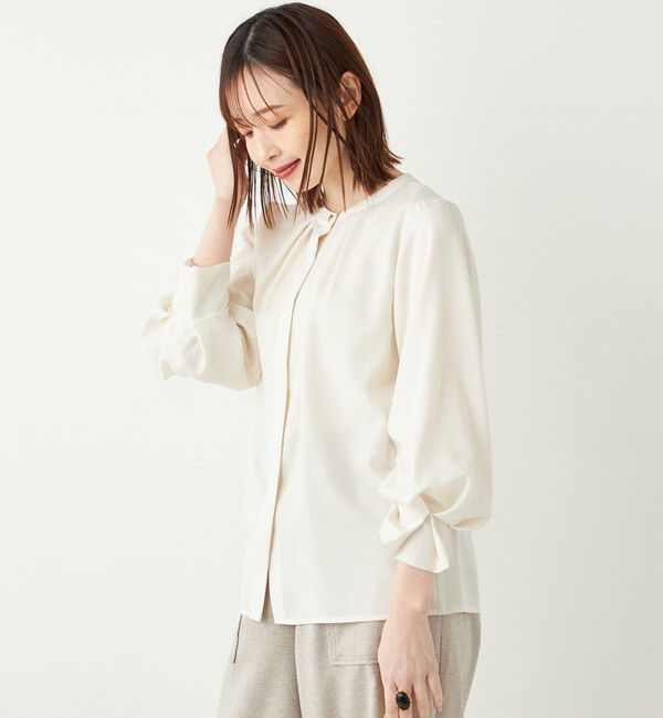 SHIPS Colors 「SHIPS Colors:〈洗濯機可能〉ジョーゼット タックスリーブ ブラウス 2◇」|シャツ・ブラウス|